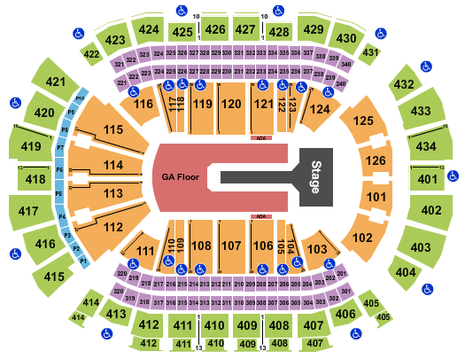 Toyota Center Florence + The Machine Seating Chart